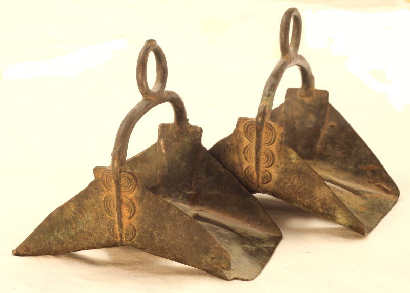 Pair of Dogon African stirrups