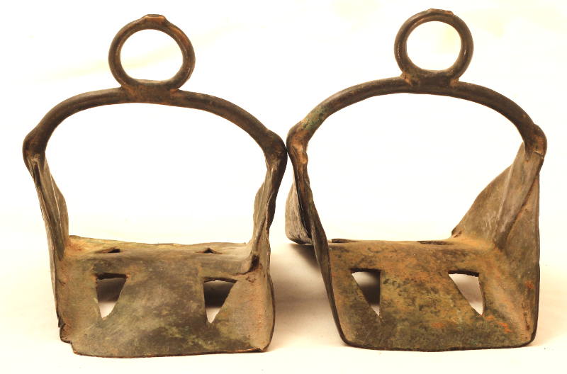 Pair of Dogon African stirrups