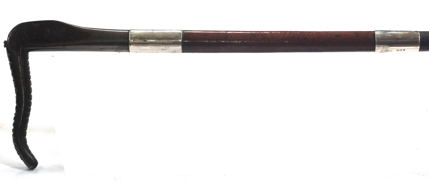 Victorian hunting whip with axe