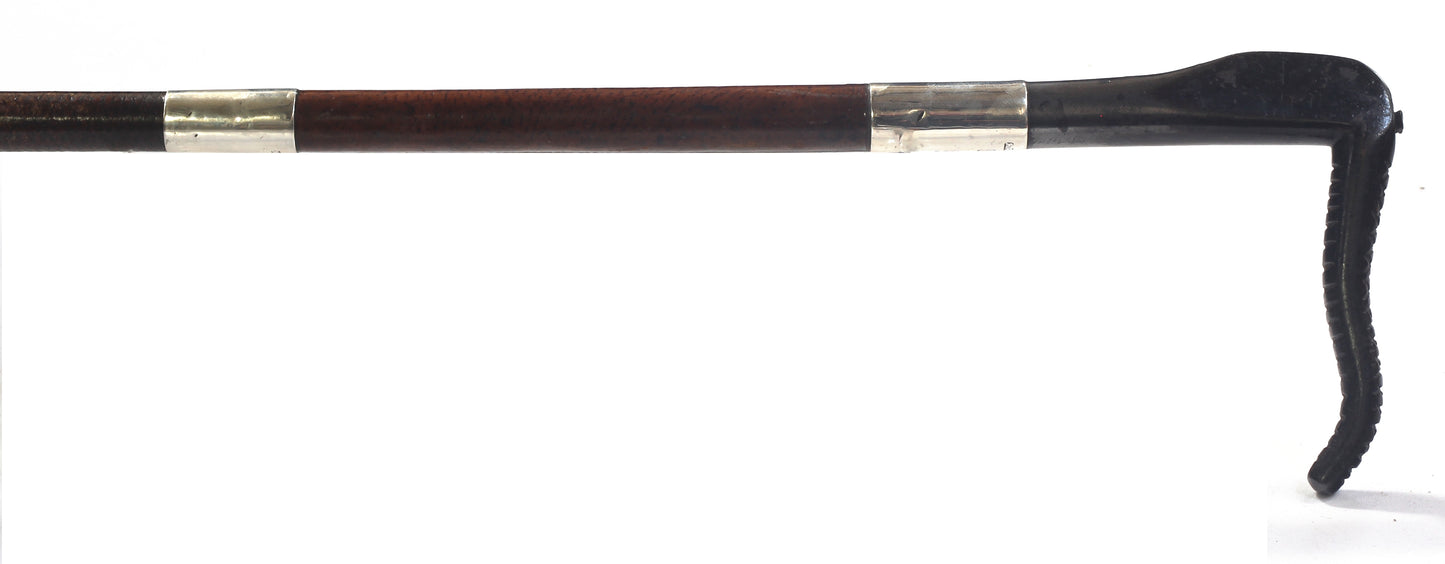 Victorian hunting whip with axe