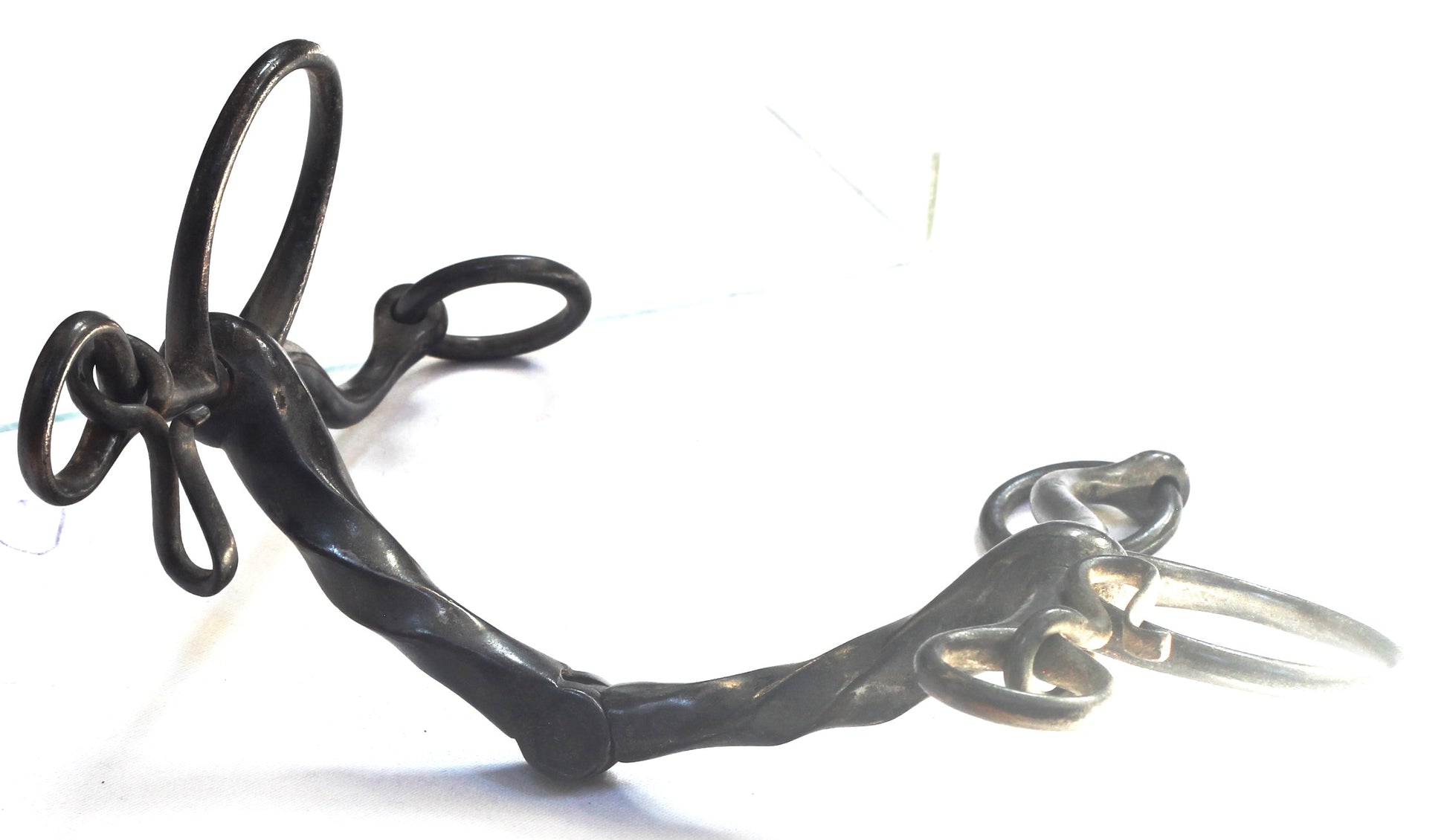 A Rule Jointed Pelham Horse Bit with Curved Cheeks