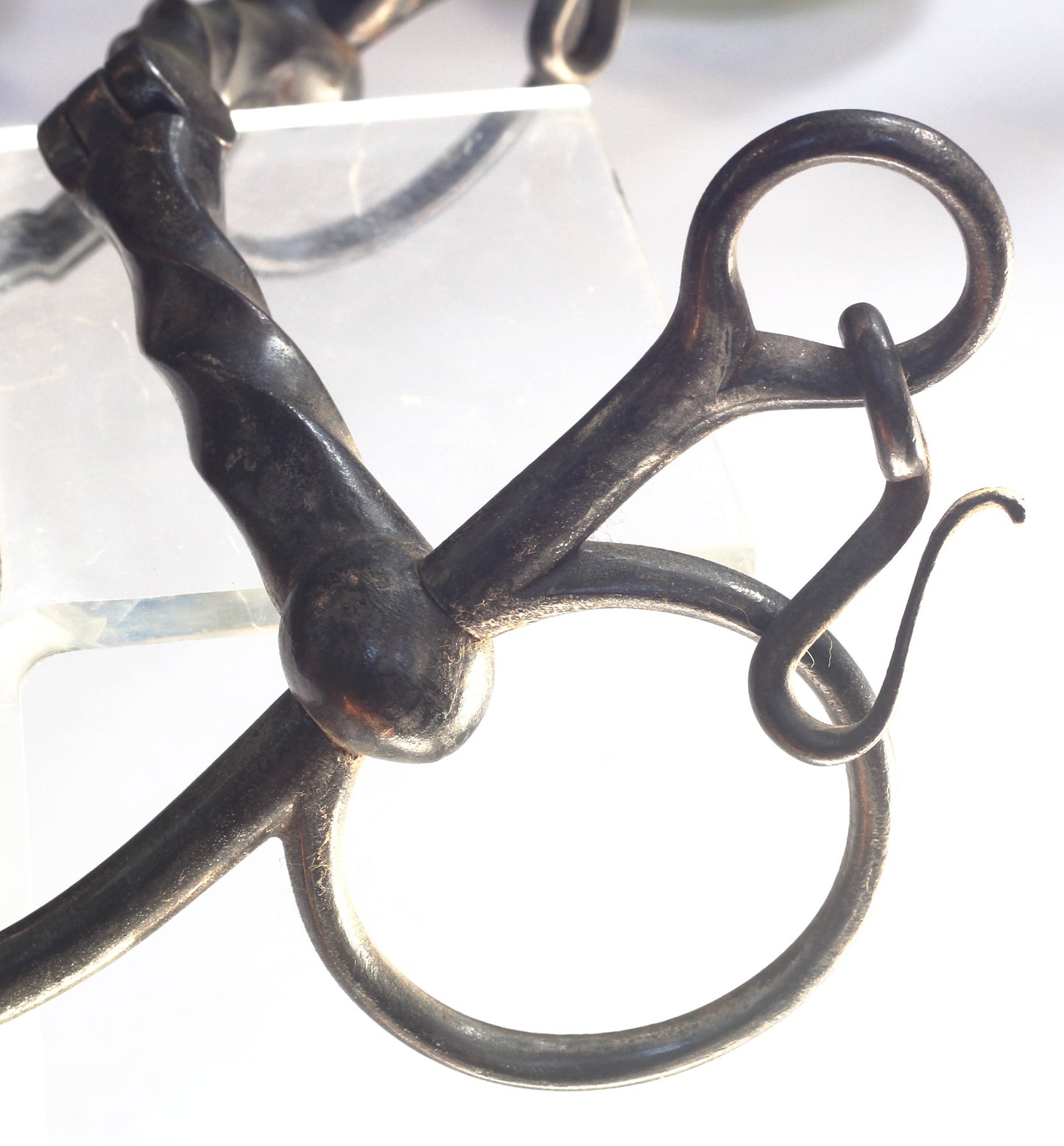 A Rule Jointed Pelham Horse Bit with Curved Cheeks