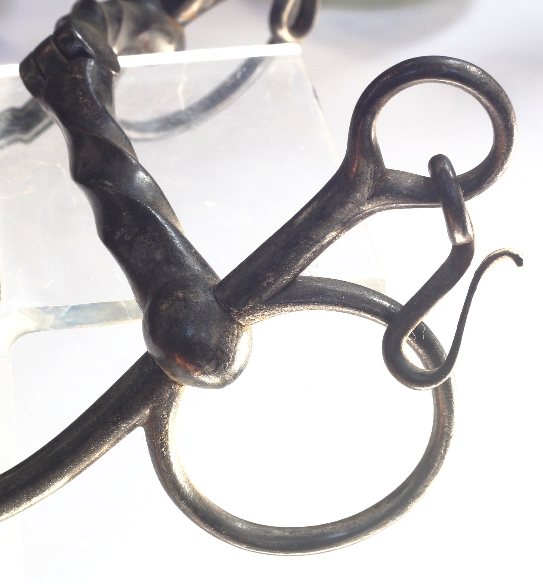 A Rule Jointed Pelham Horse Bit with Curved Cheeks