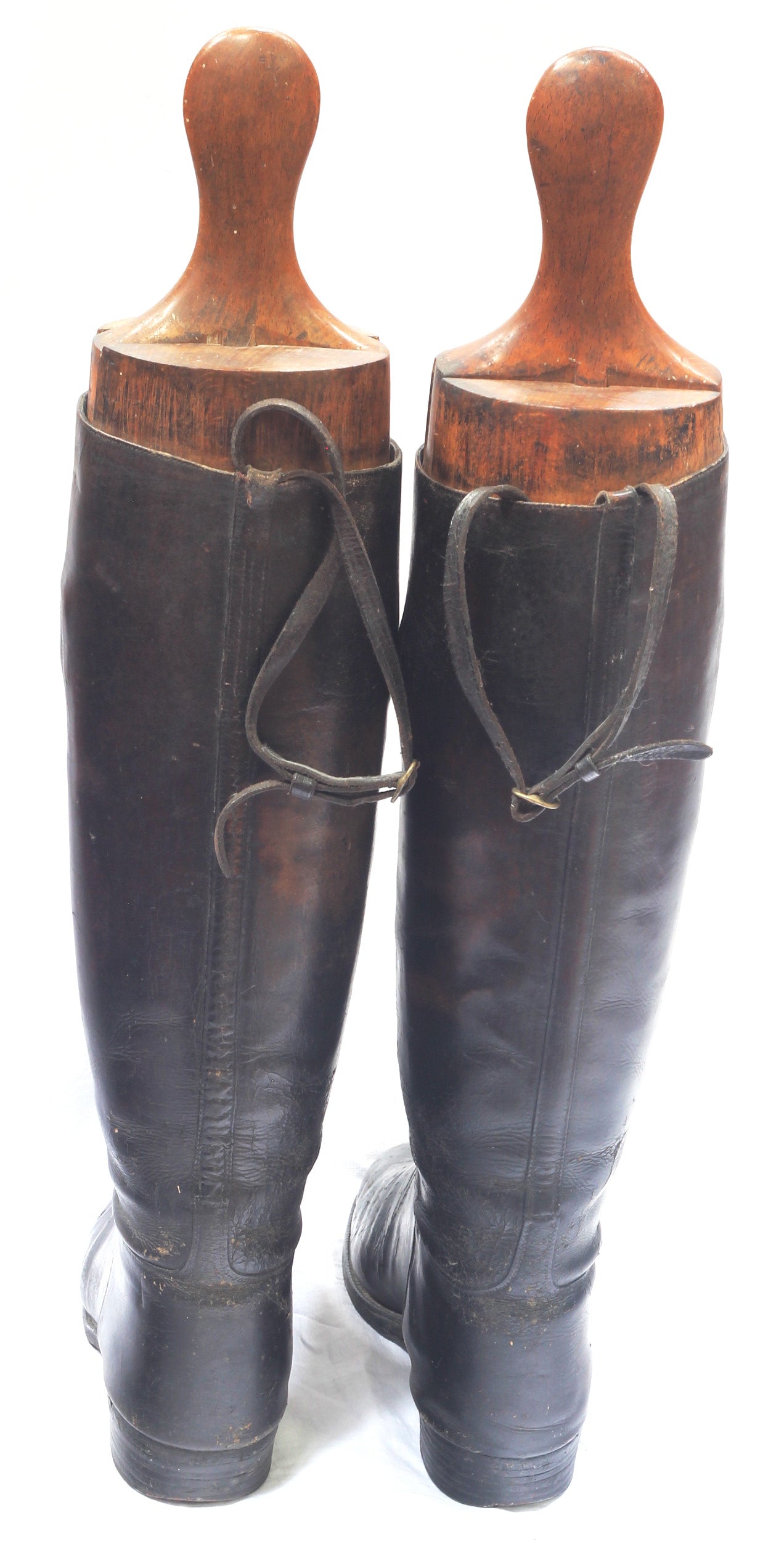 Small Vintage Ladies Leather Riding Boots and Trees