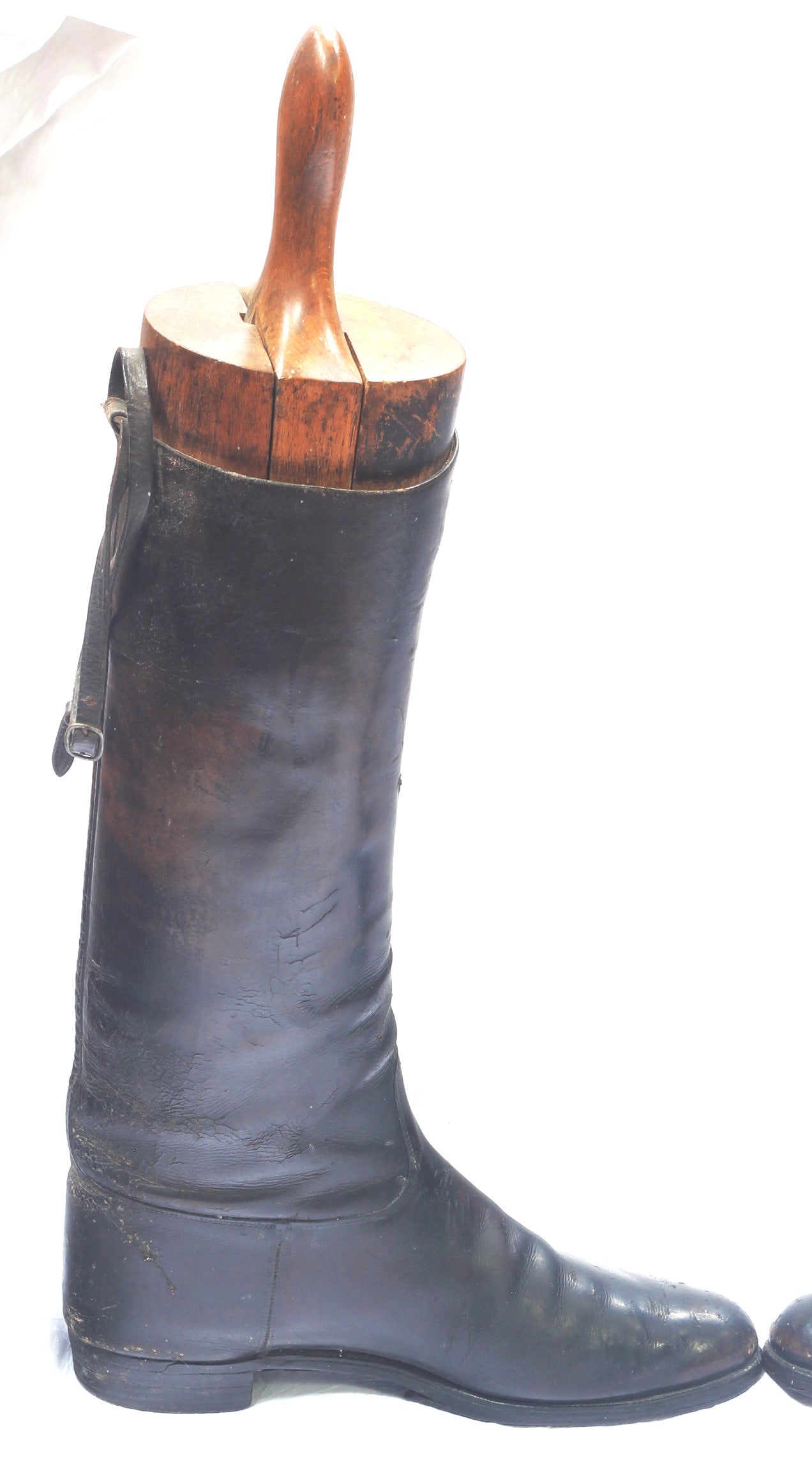 Small Vintage Ladies Leather Riding Boots and Trees