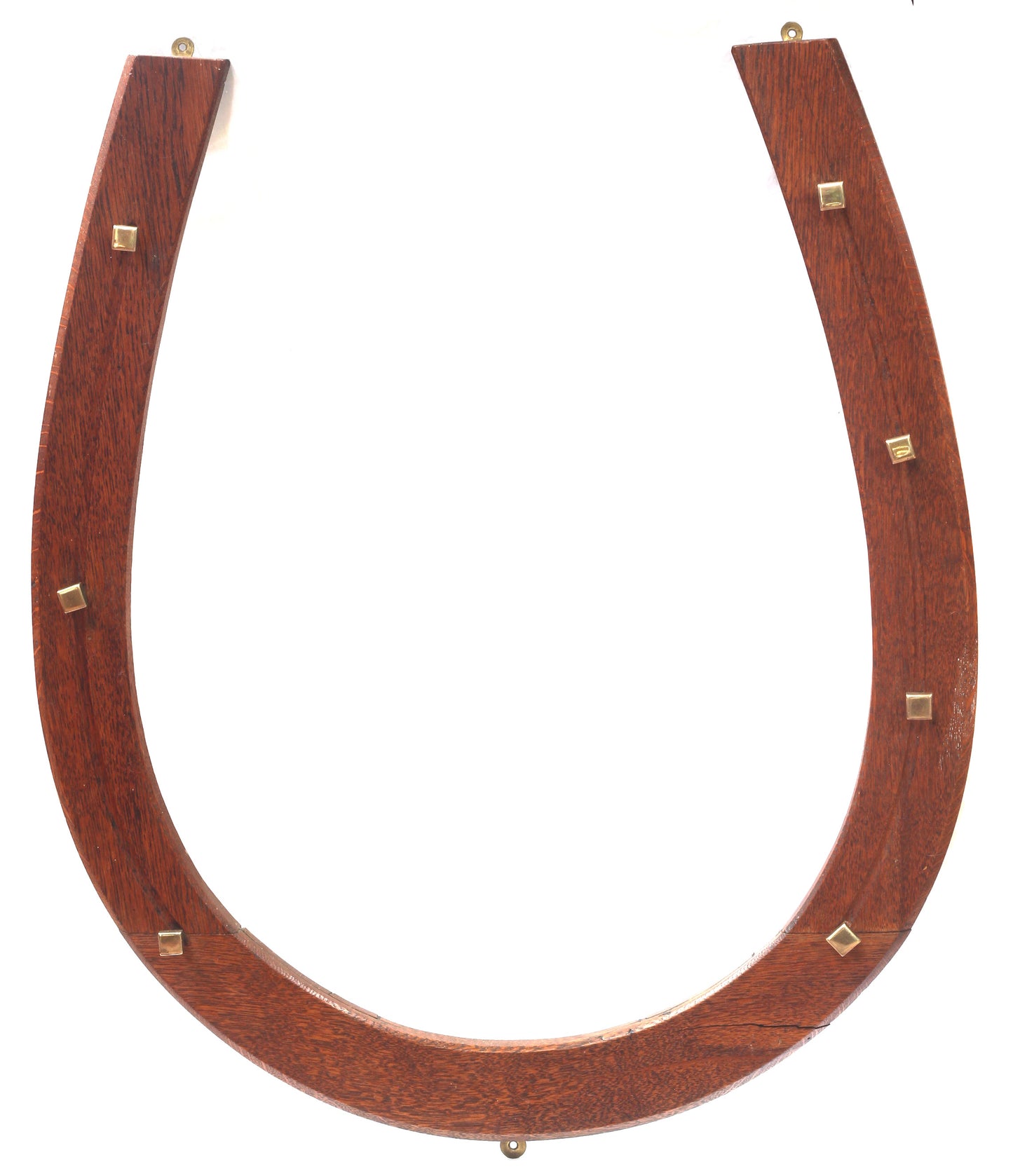 Pair Vintage Oak Horseshoe Whip or Coat Racks