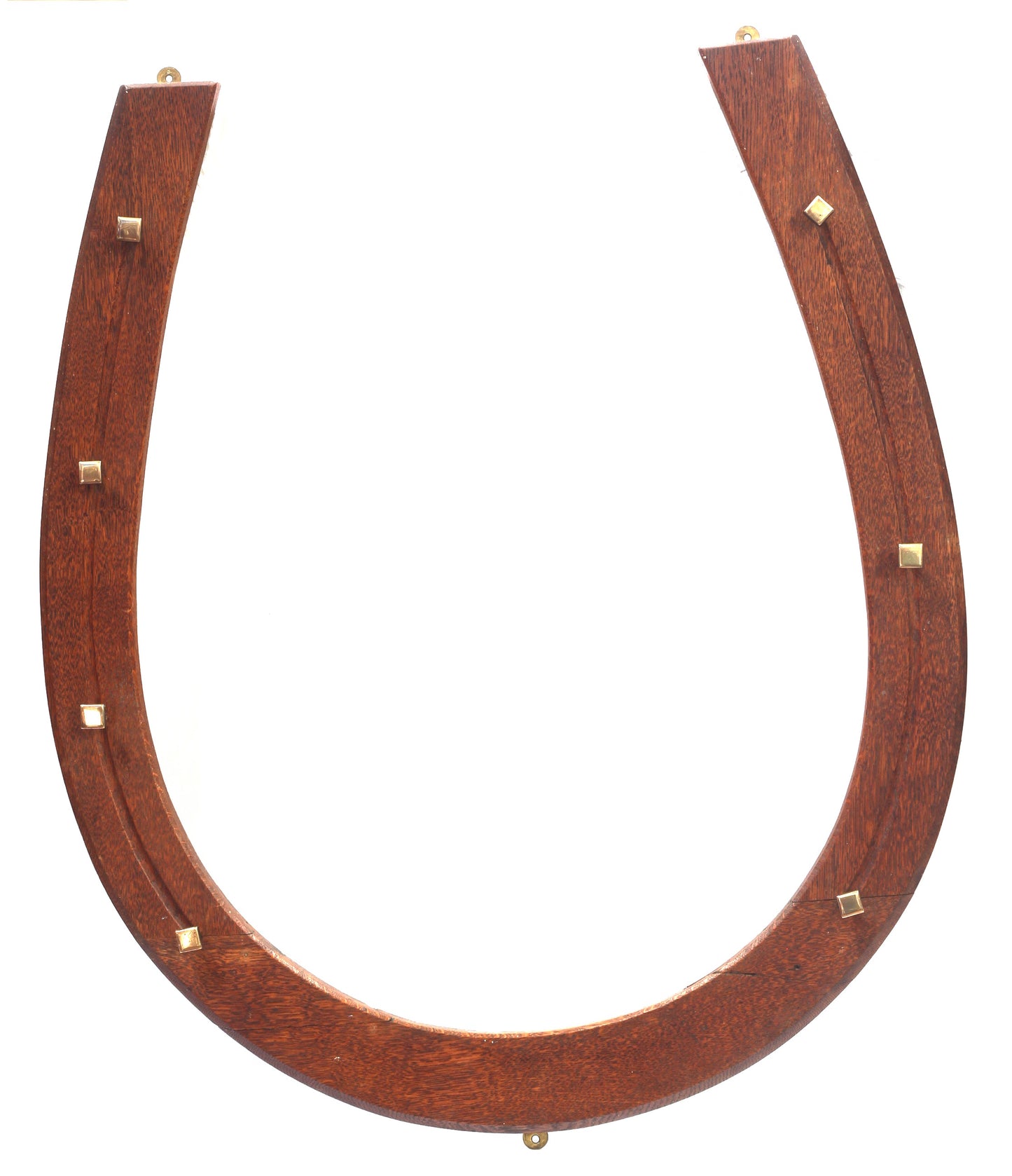 Pair Vintage Oak Horseshoe Whip or Coat Racks