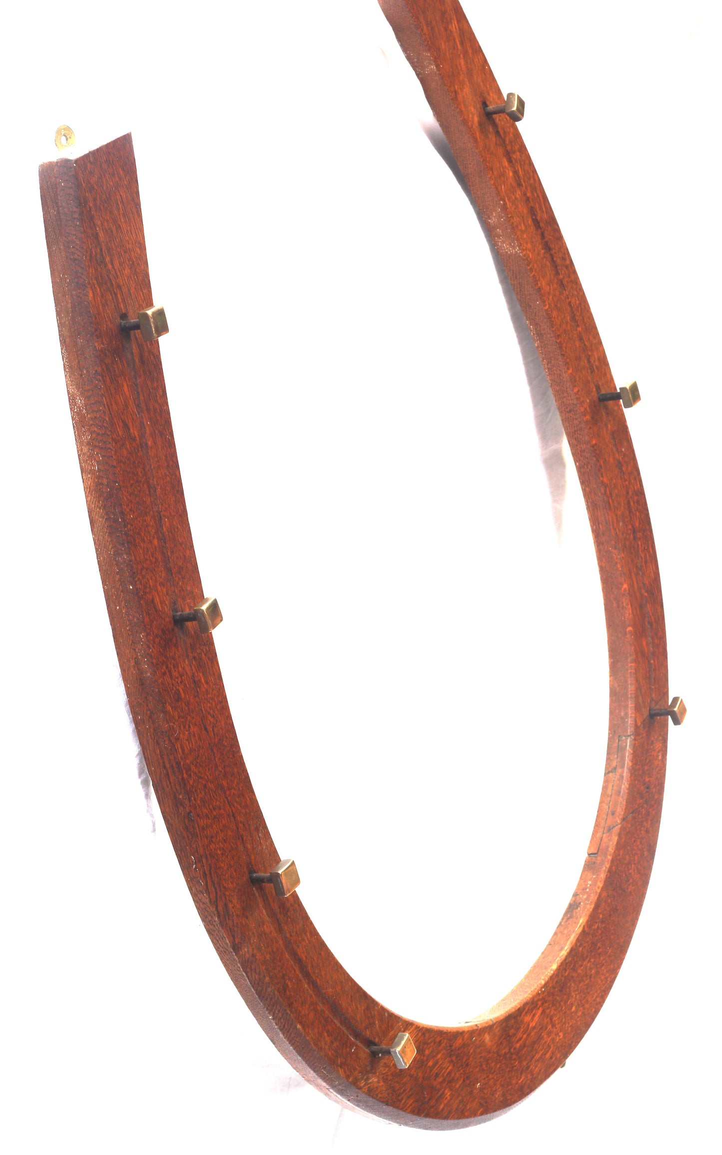 Pair Vintage Oak Horseshoe Whip or Coat Racks