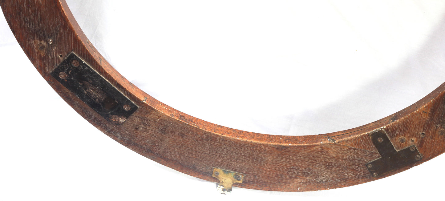 Pair Vintage Oak Horseshoe Whip or Coat Racks