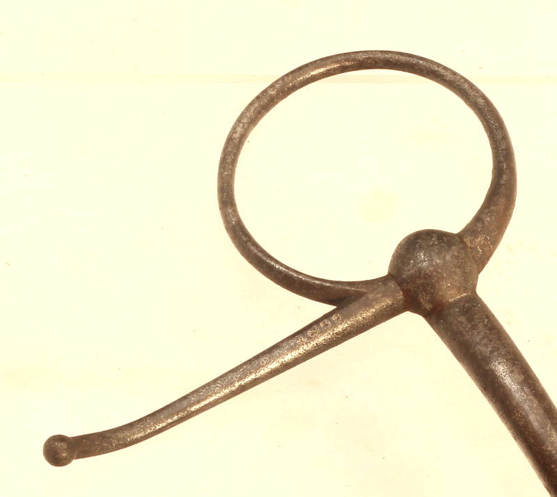 An Antique Steel Half Cheeked Bit