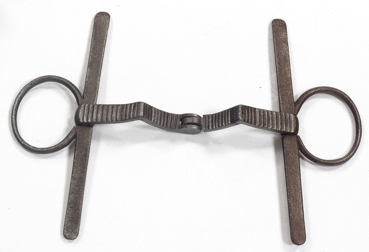 Antique Cheek Bit with Rule Jointed Ridged Mouthpiece