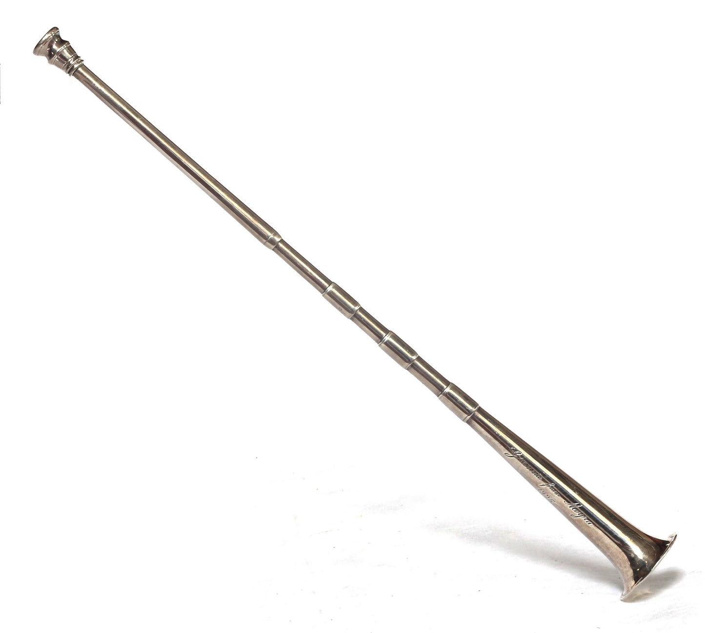 Antique 1923 Silver "Hunting Horn" Candle Snuffer by E.Baker, Chester