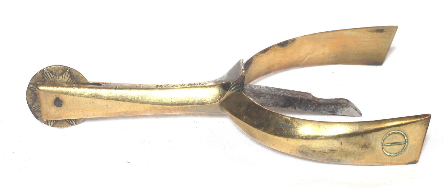Pair of Gilt Brass Maxwell Box Spurs