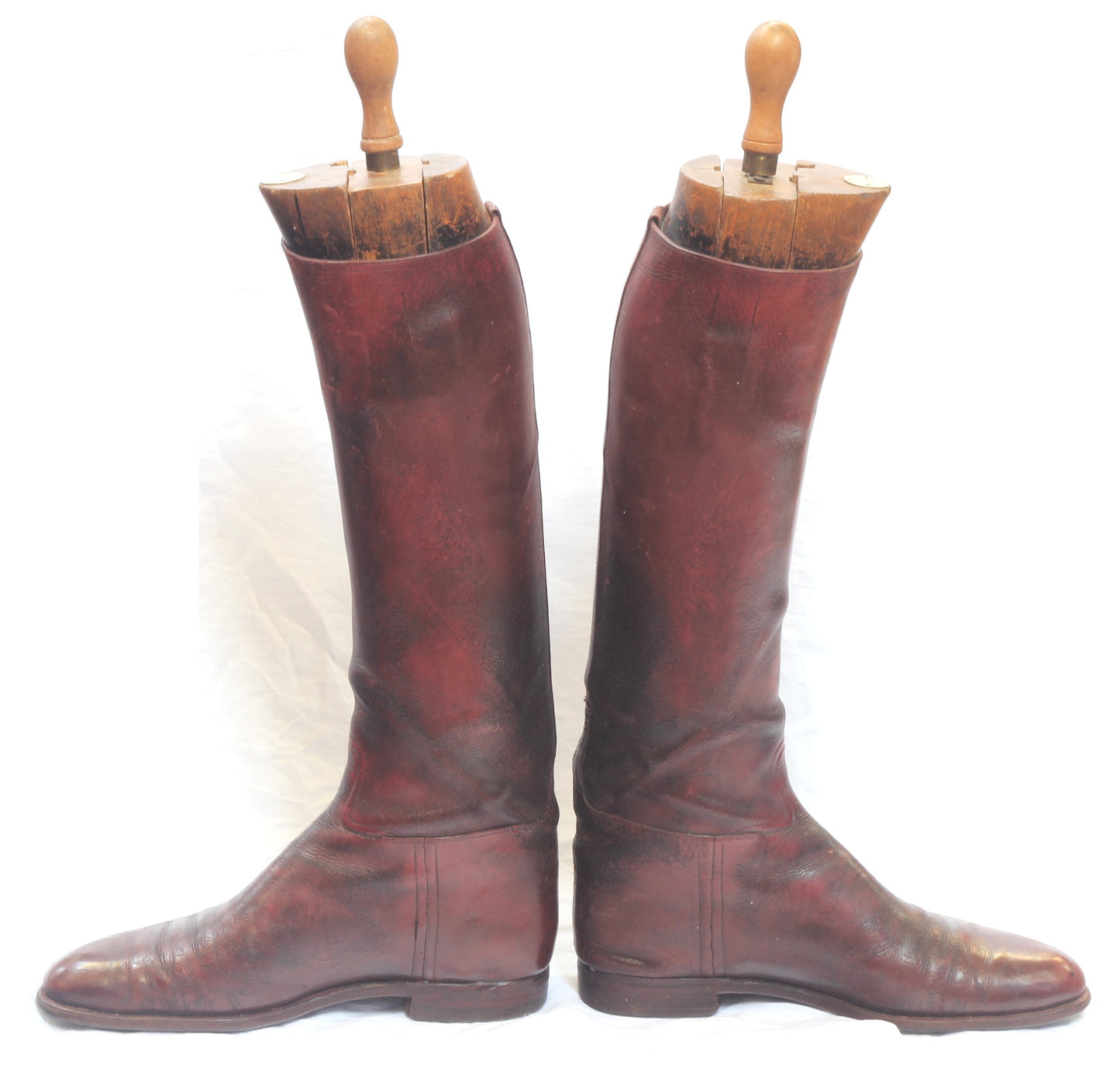 Vintage Tom Hill Brown Leather Riding Boots and Trees Size 10½ or 11