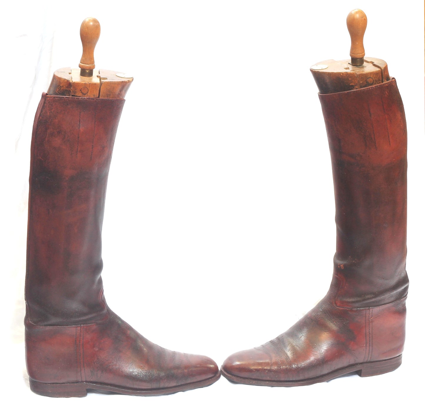 Vintage Tom Hill Brown Leather Riding Boots and Trees Size 10½ or 11