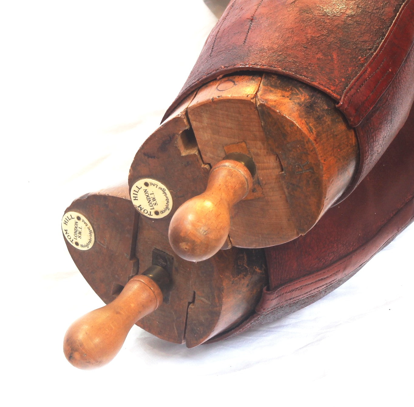 Vintage Tom Hill Brown Leather Riding Boots and Trees Size 10½ or 11