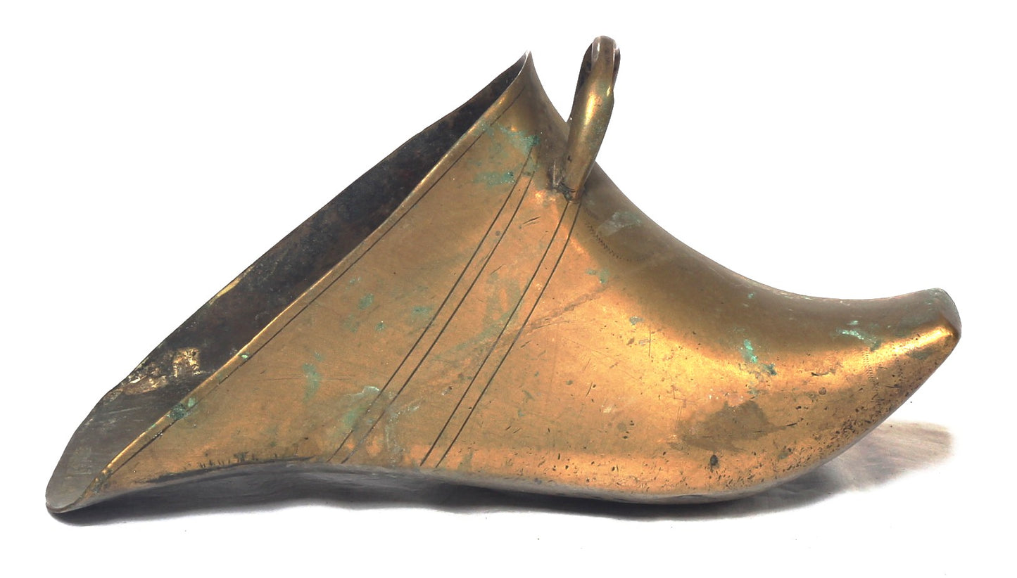 Pair of brass conquistador stirrups