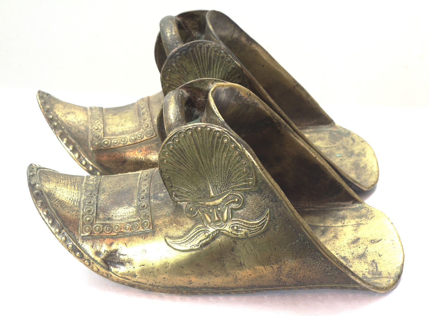 Antique brass conquistador stirrups