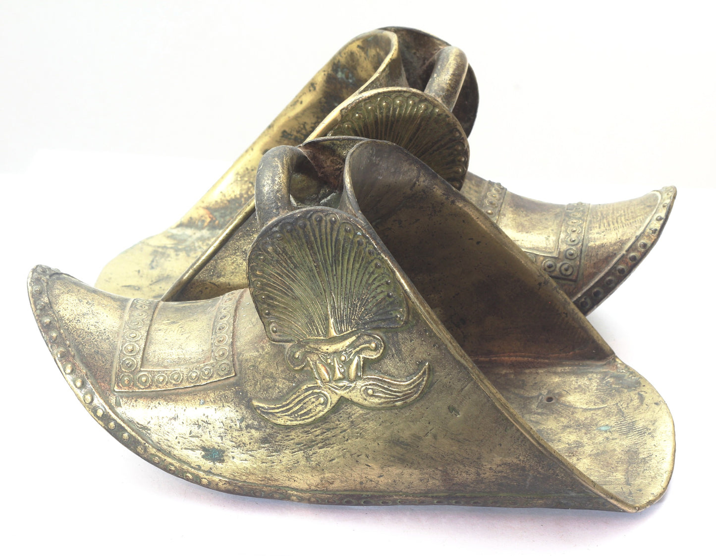 Antique brass conquistador stirrups