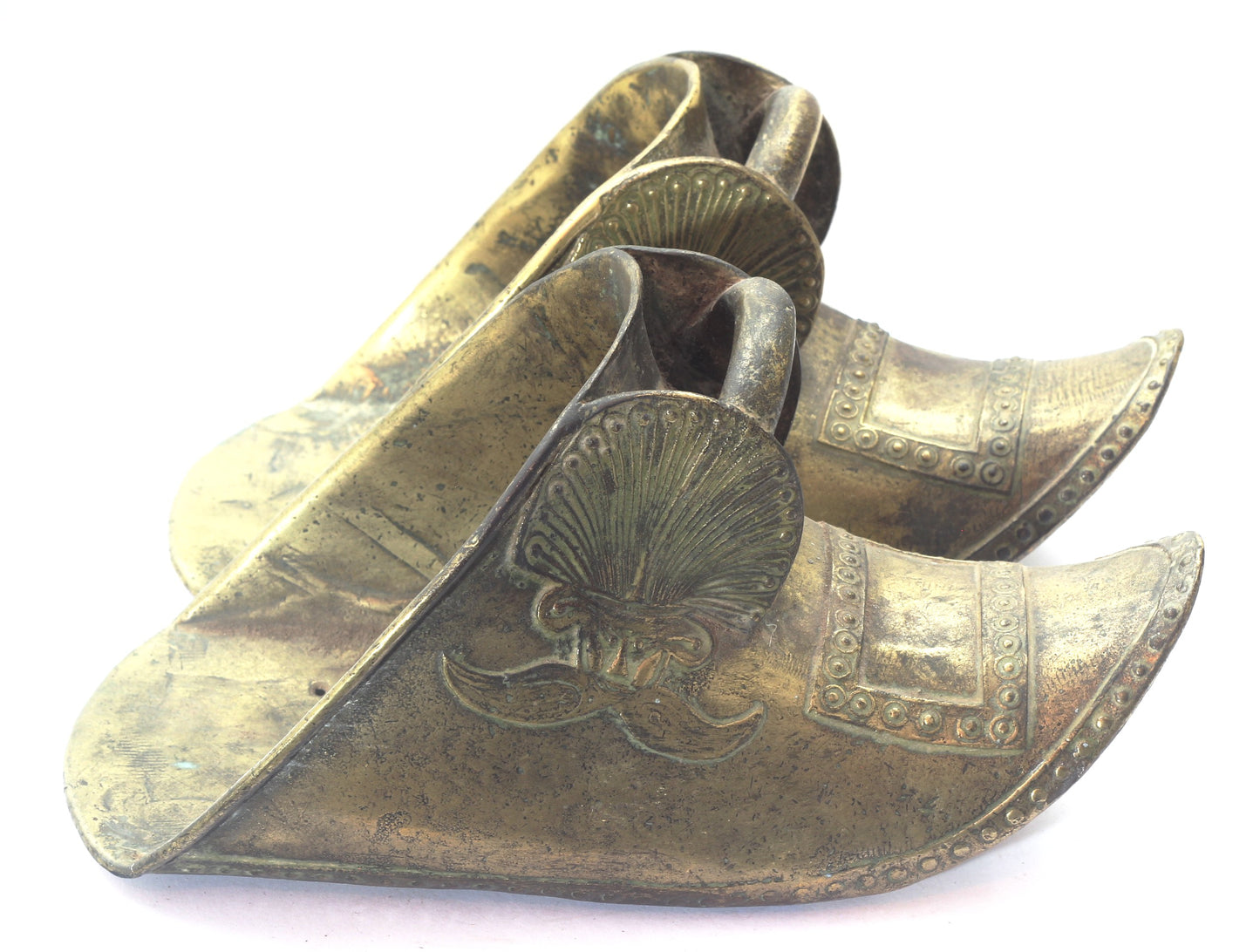 Antique brass conquistador stirrups