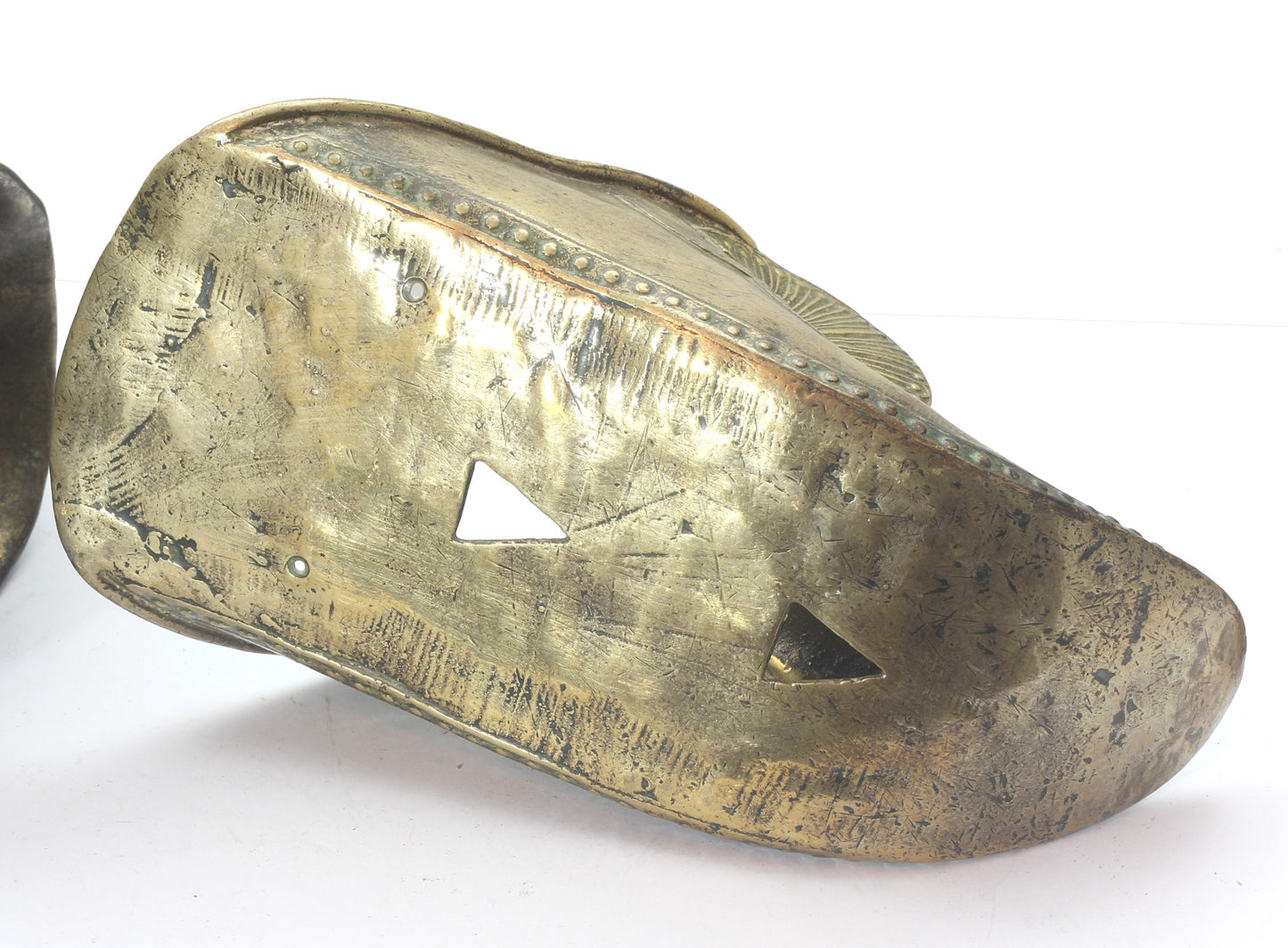 Antique brass conquistador stirrups