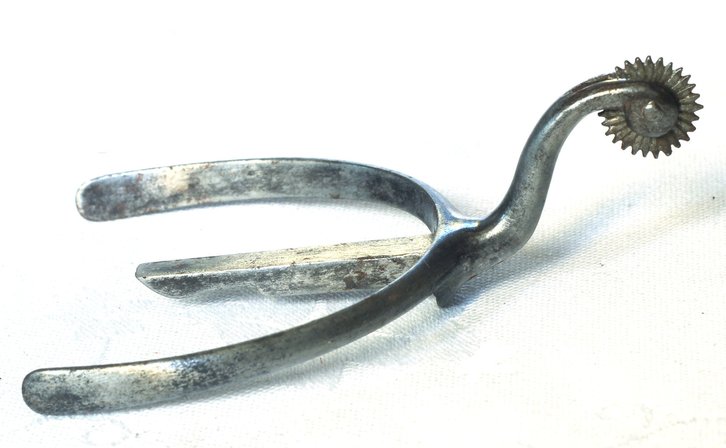 Pair of Fine Steel Swan Necked Box Spurs