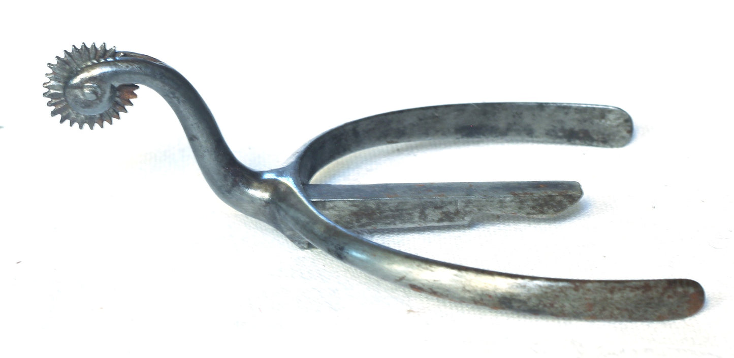Pair of Fine Steel Swan Necked Box Spurs