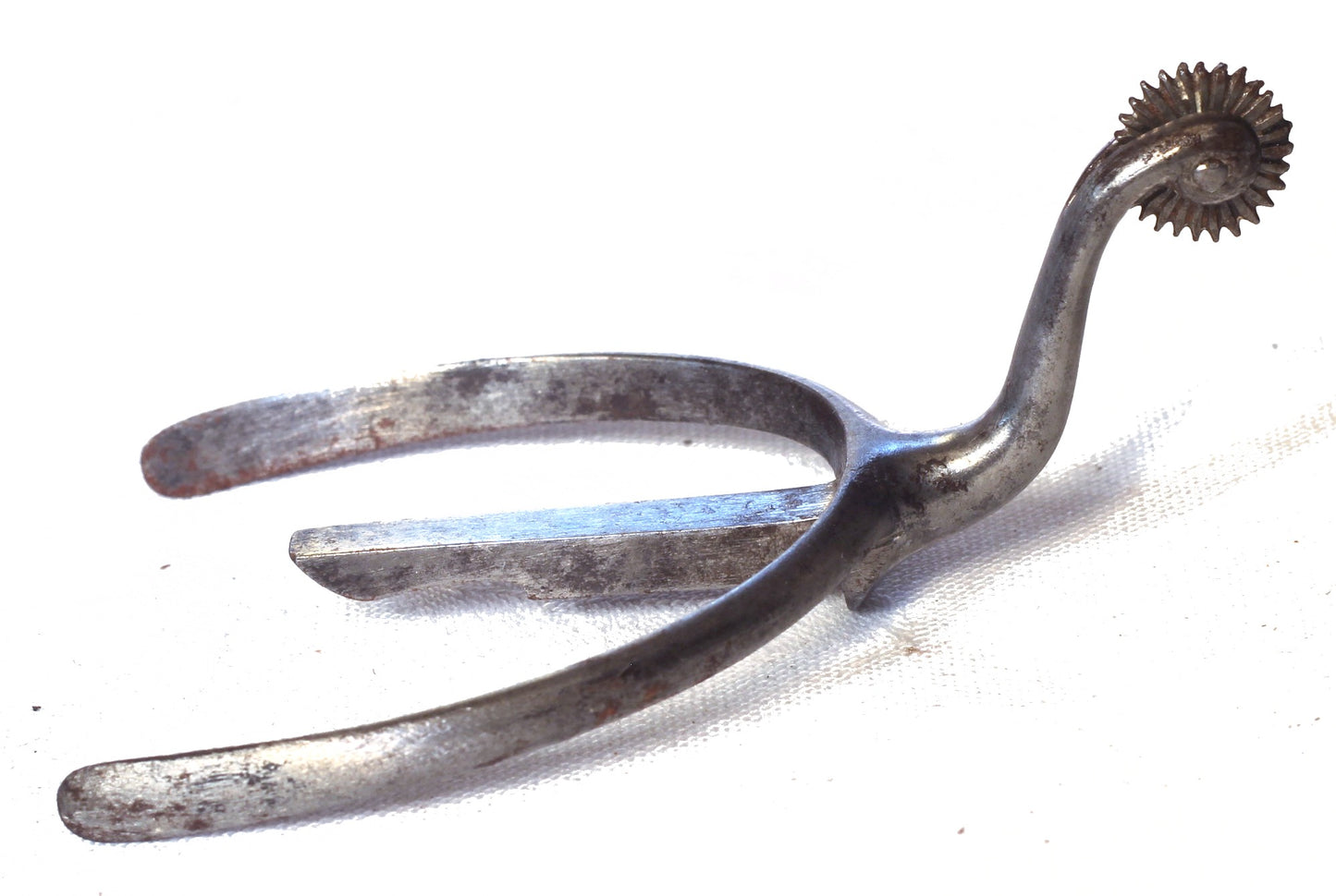 Pair of Fine Steel Swan Necked Box Spurs