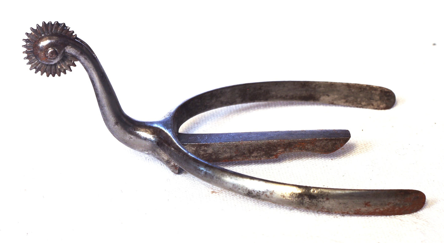 Pair of Fine Steel Swan Necked Box Spurs
