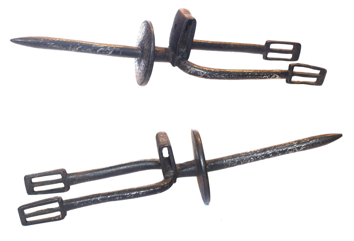 Antique Silver Decorated Arab Prick Spurs