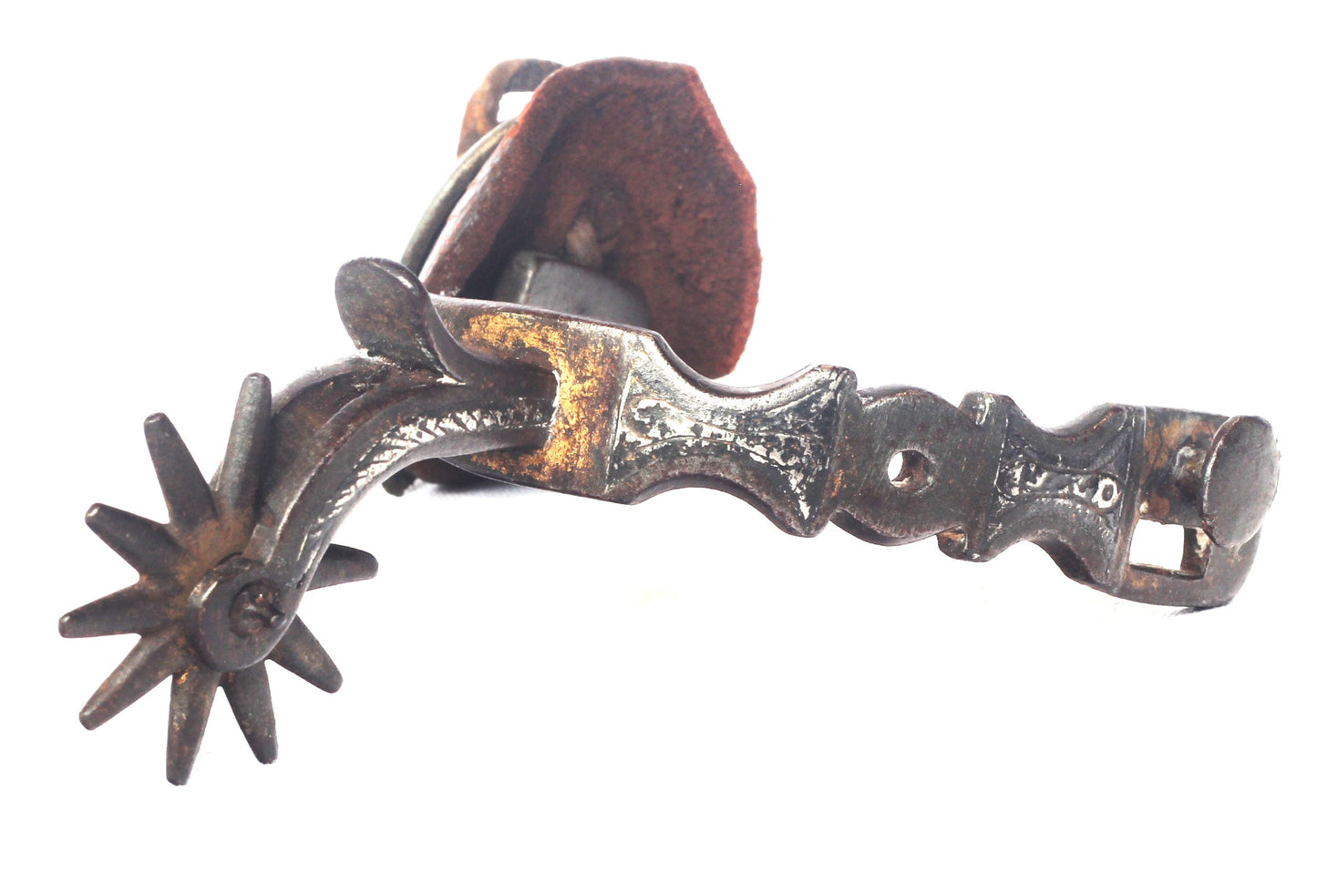 Single Silver Decorated California Spur