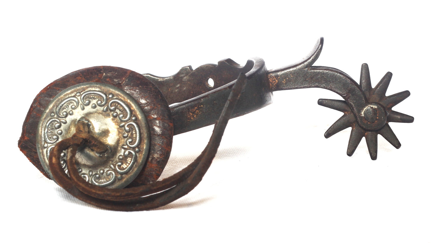 Single Silver Decorated California Spur
