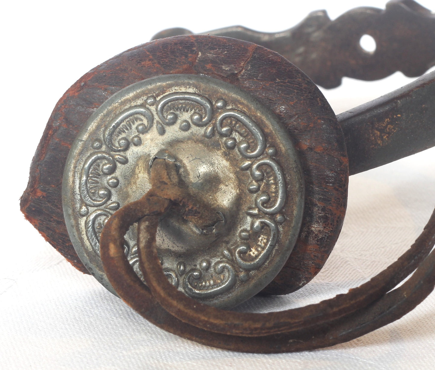 Single Silver Decorated California Spur