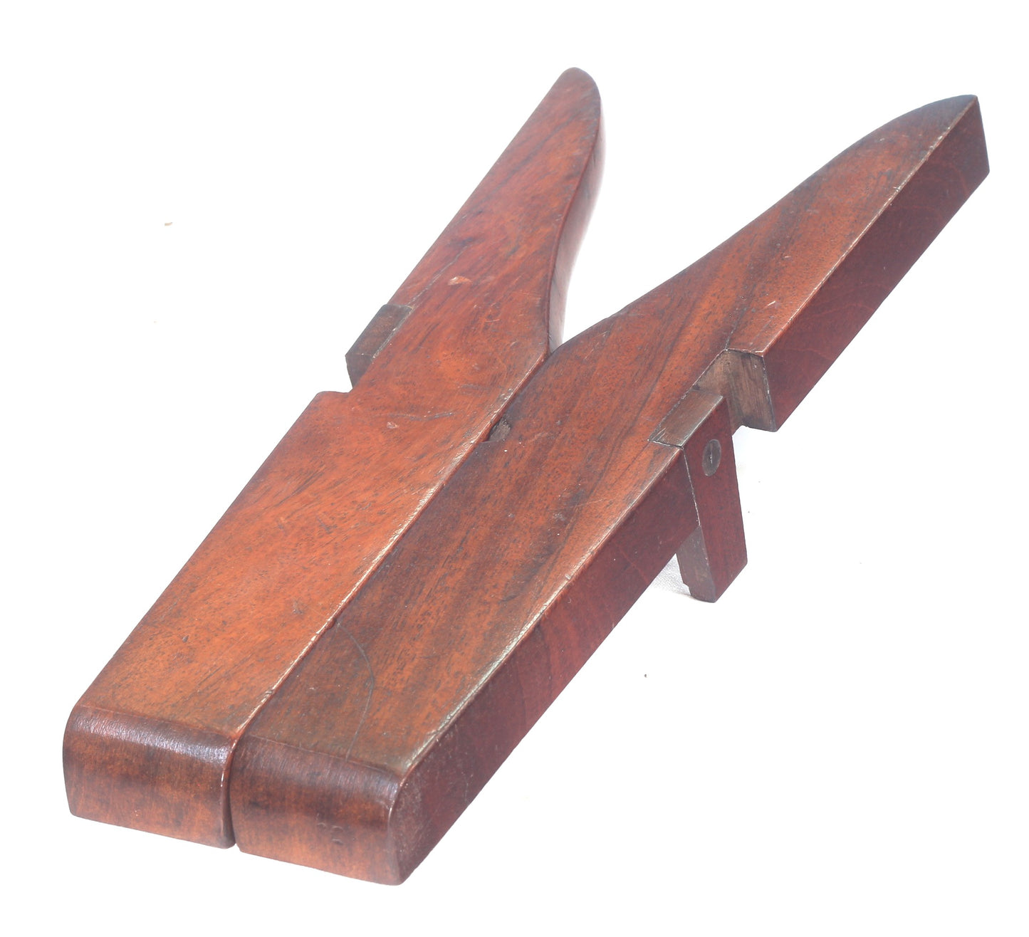 Antique Mahogany Folding Boot Jack with Boot Pulls