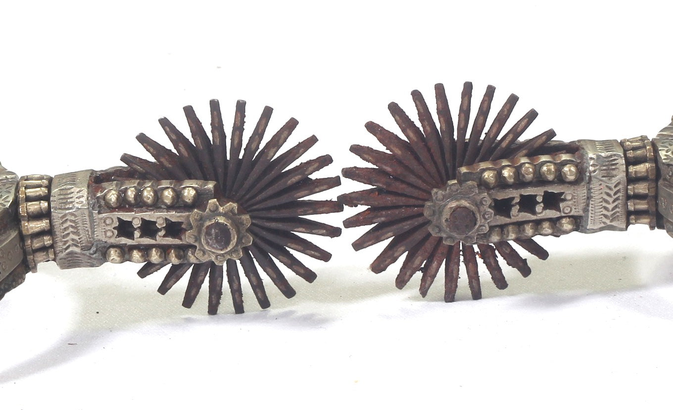 A Pair of Decorated Chilean Huaso Spurs