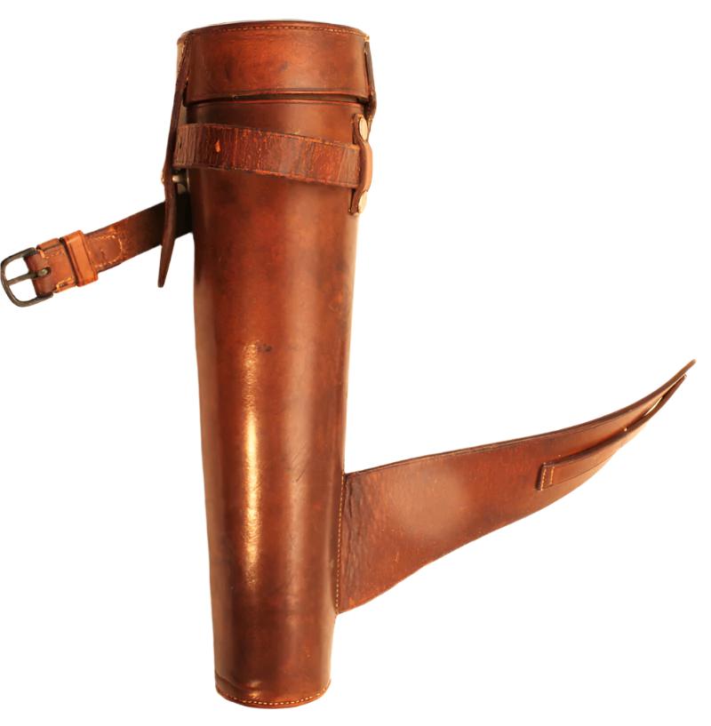 1909 Silver Mounted Edwardian Saddle Flask