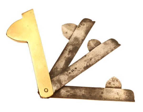 18thC Brass & Steel Fleam for Bleeding Horses