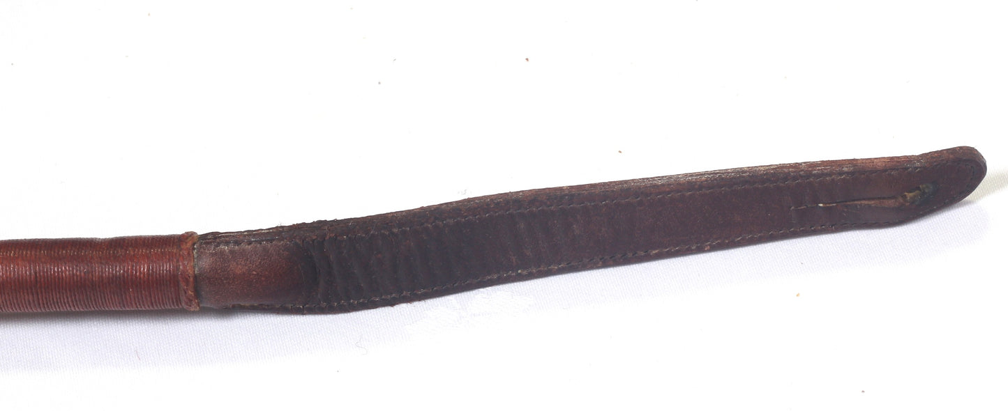 Vintage leather hunting whip