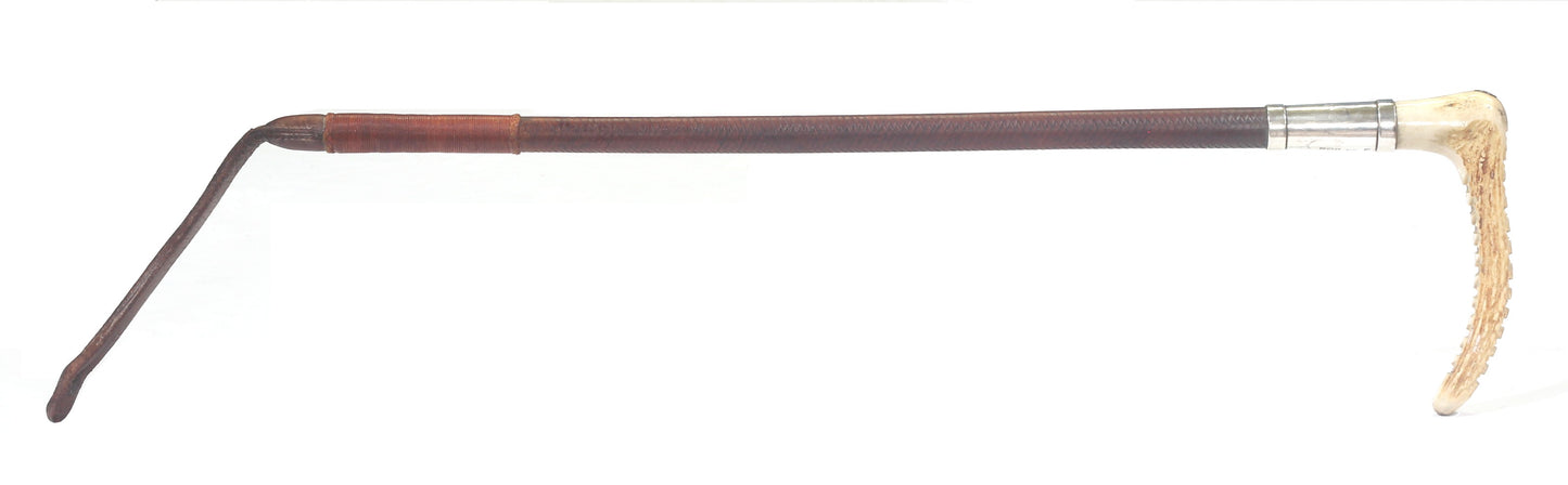 Vintage leather hunting whip
