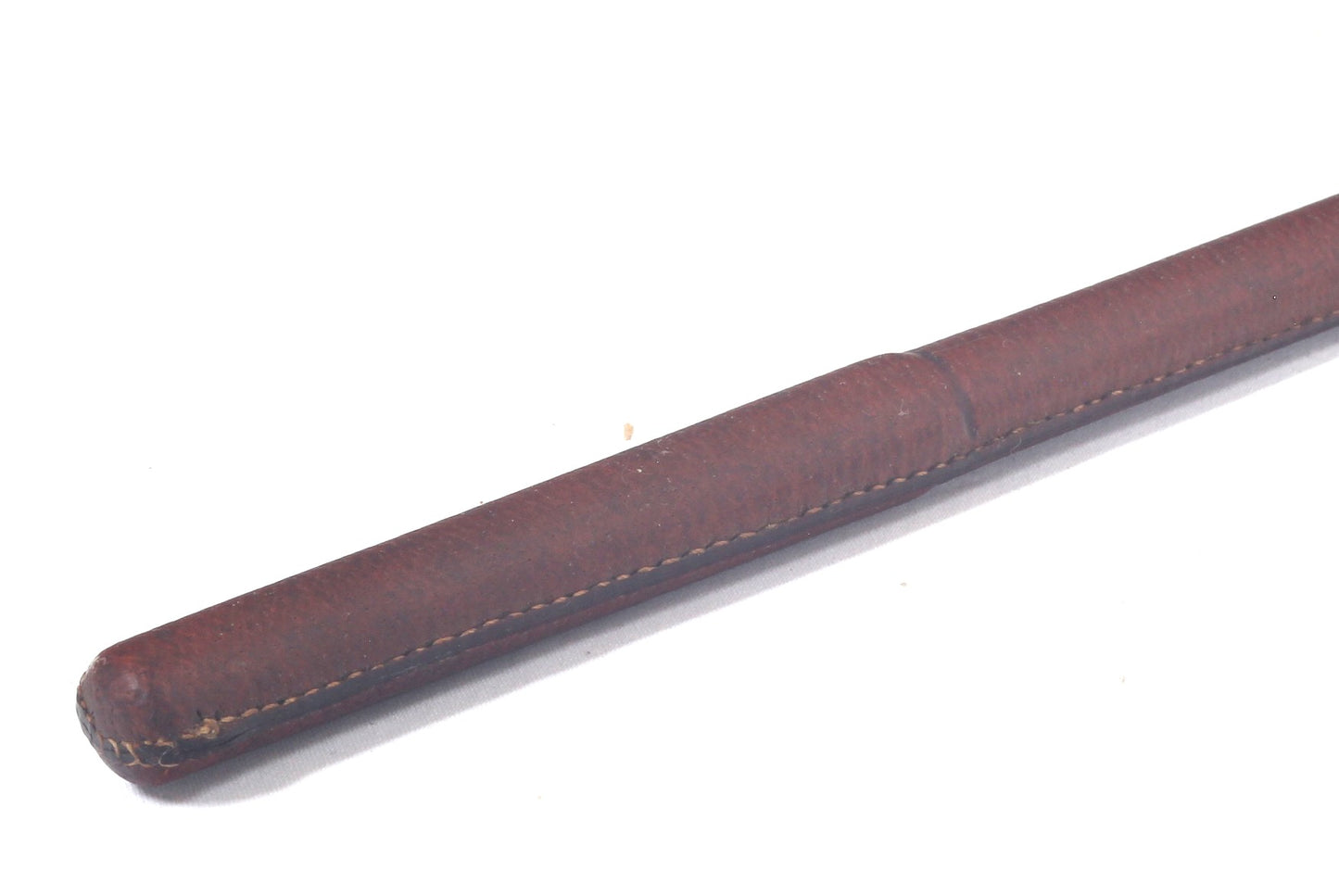 Vintage leather show cane or swagger stick