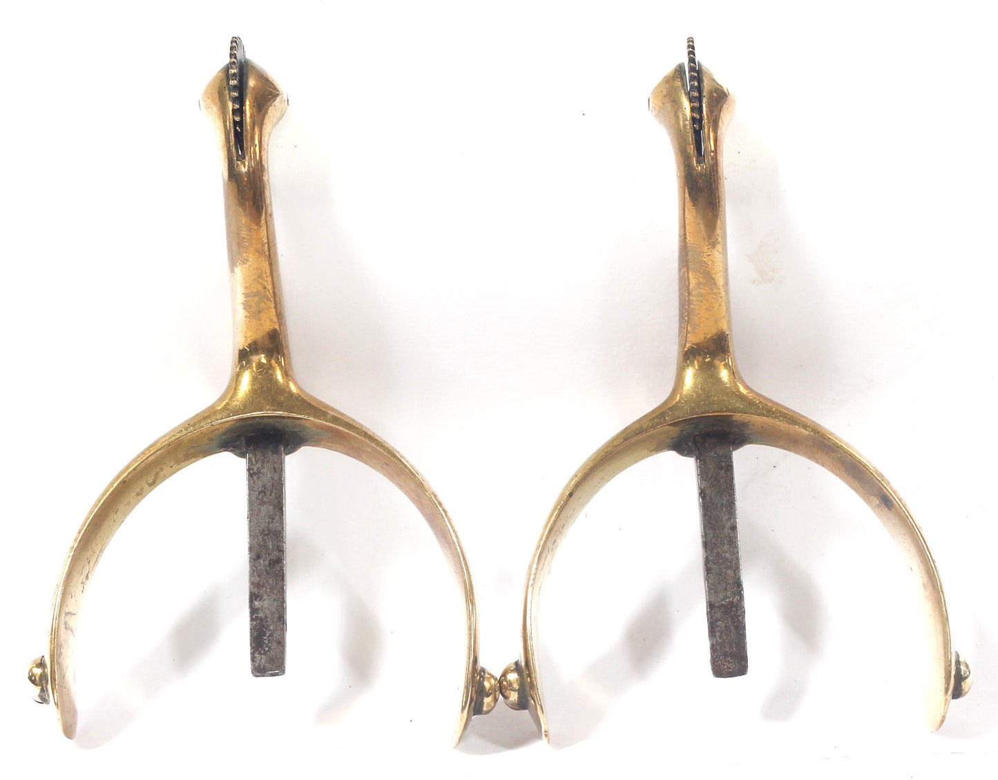 Pair of Brass Swan Necked Box Spurs