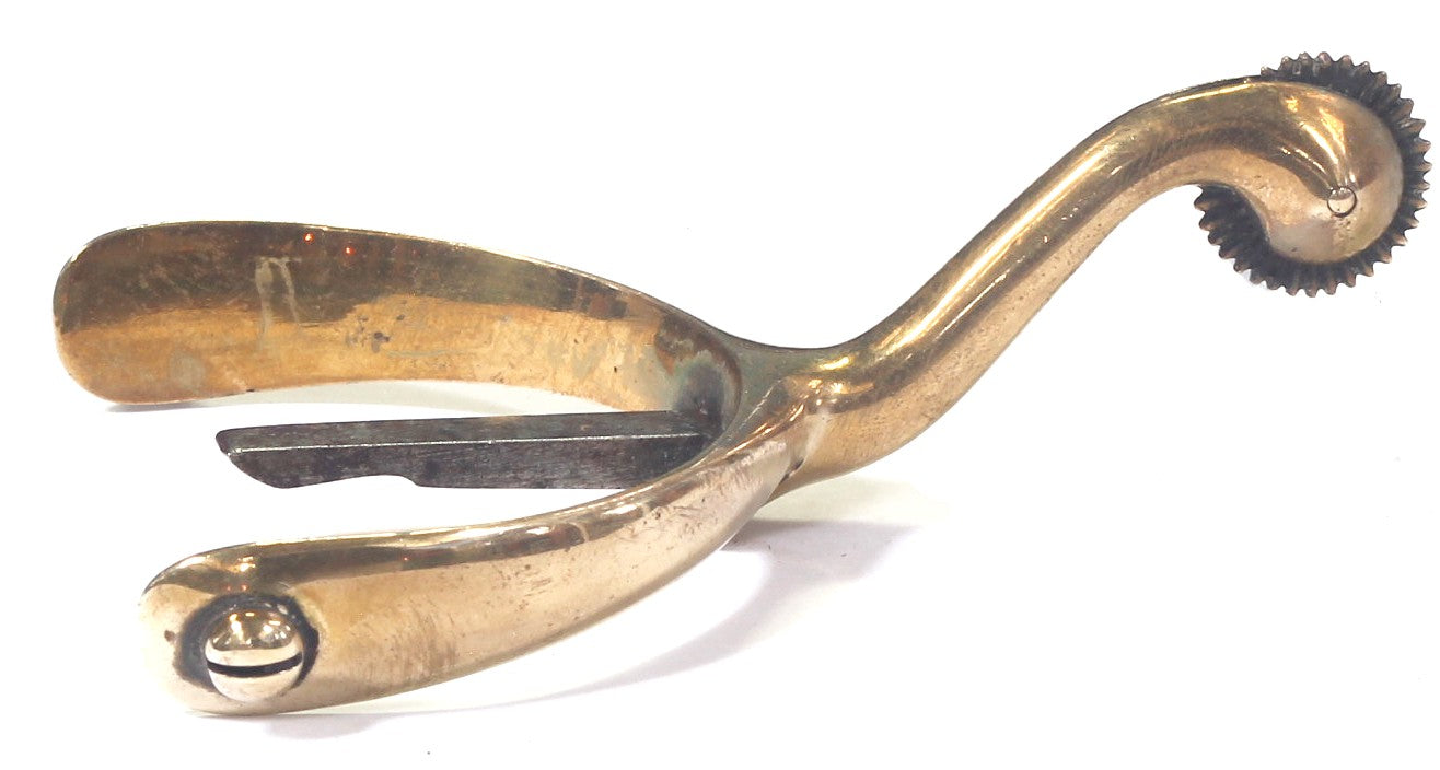 Pair of Brass Swan Necked Box Spurs