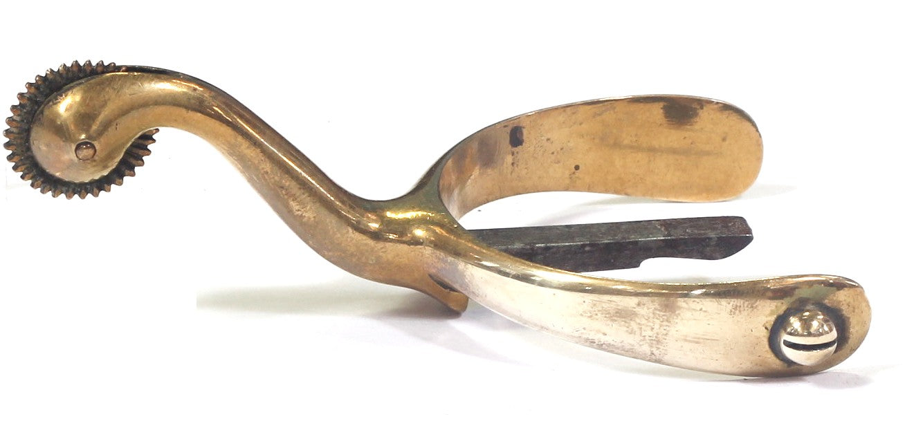 Pair of Brass Swan Necked Box Spurs