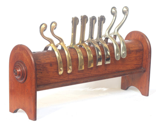 Mahogany Stand or Rack for Officers Mess Dress Box Spurs