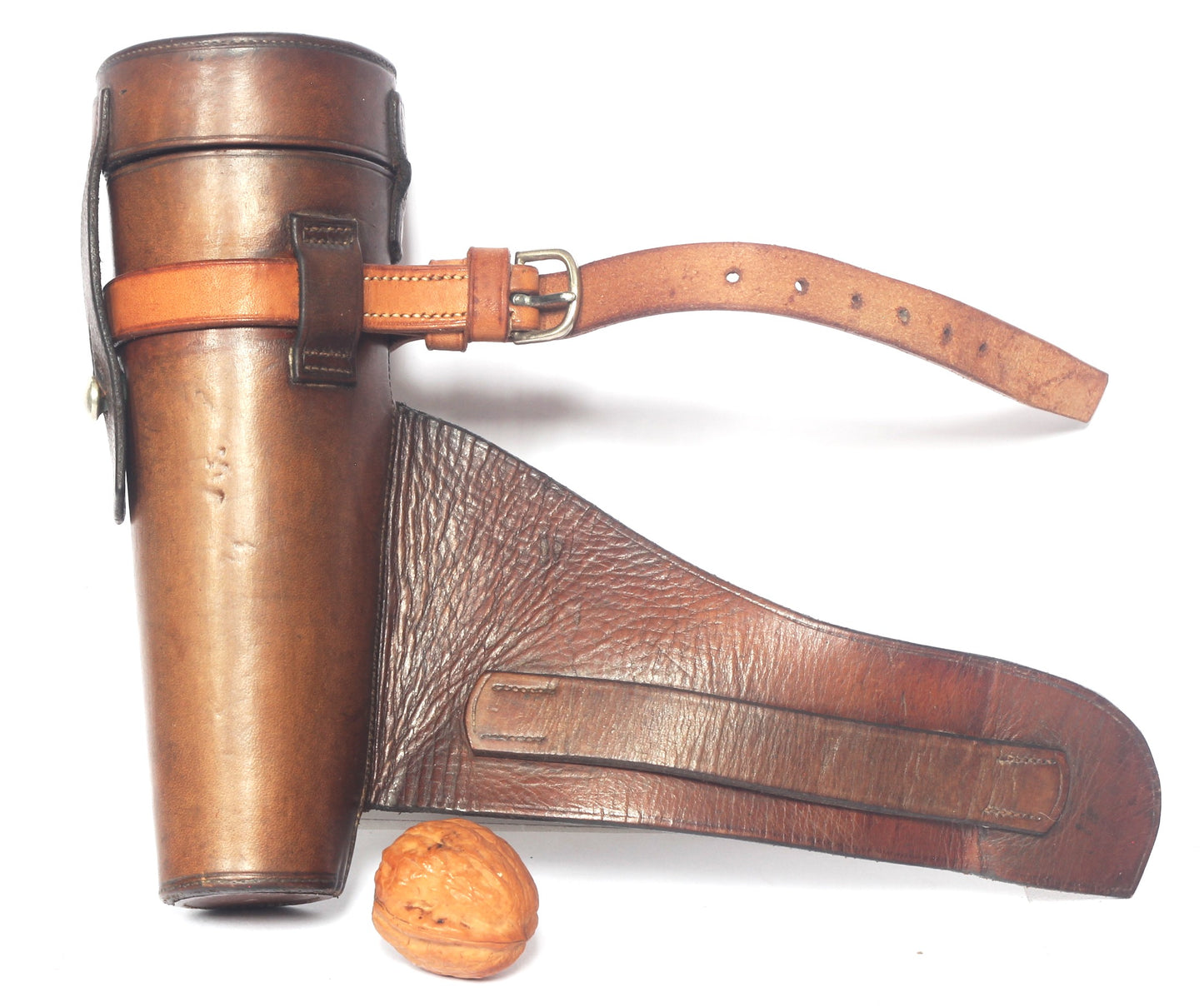 Small Vintage Saddle Flask by James Dixon & Sons