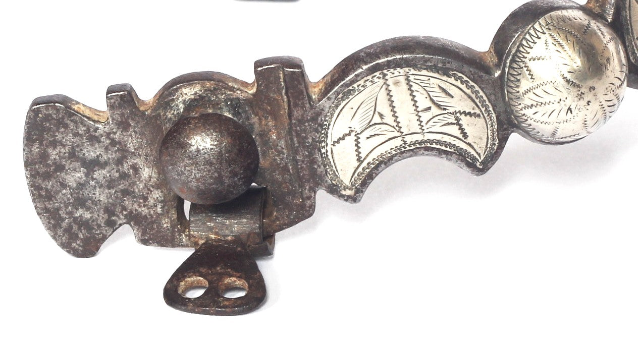 Single Silver Decorated California Spur