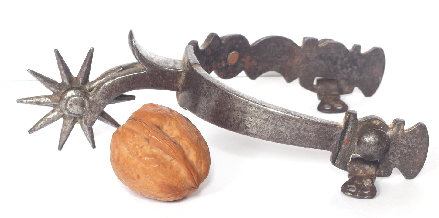 Single Silver Decorated California Spur