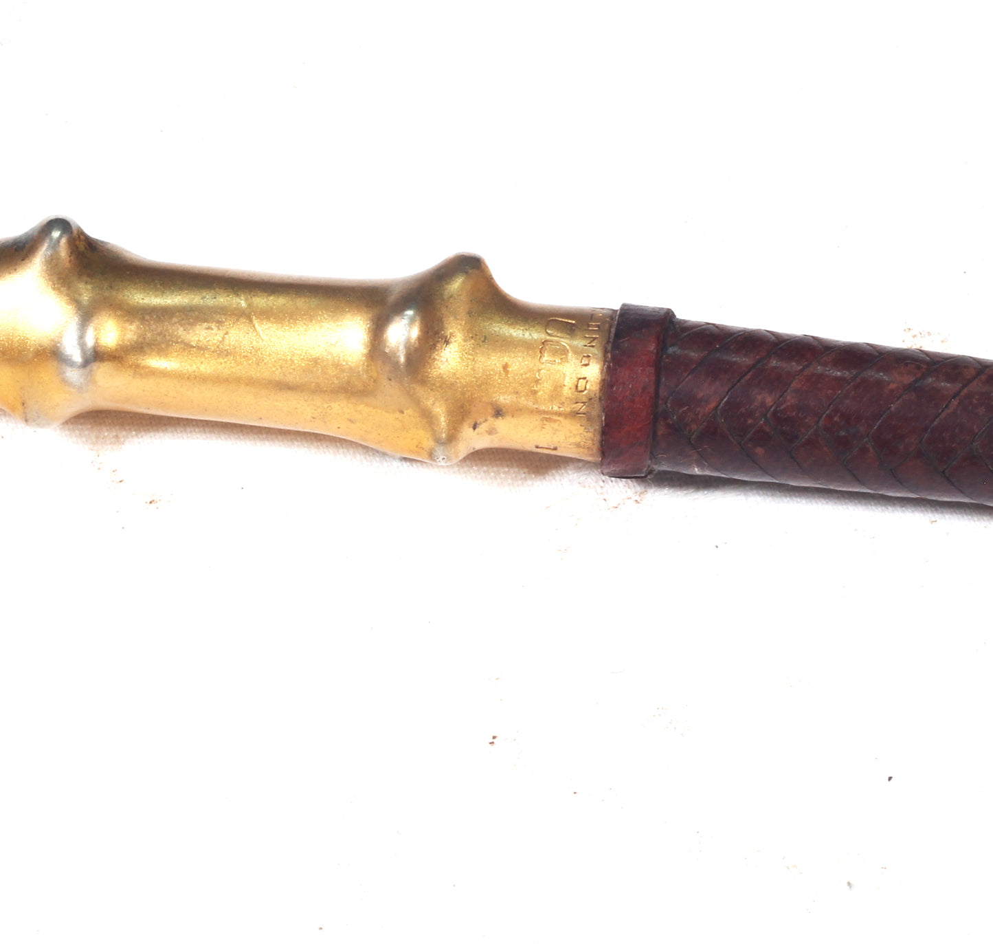Swaine & Adeney Riding Whip with Silver Gilt "Holly" Handle