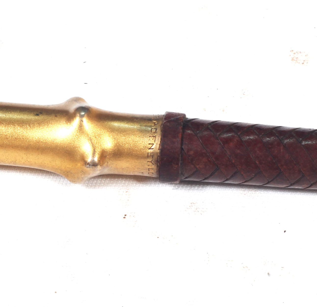 Swaine & Adeney Riding Whip with Silver Gilt "Holly" Handle