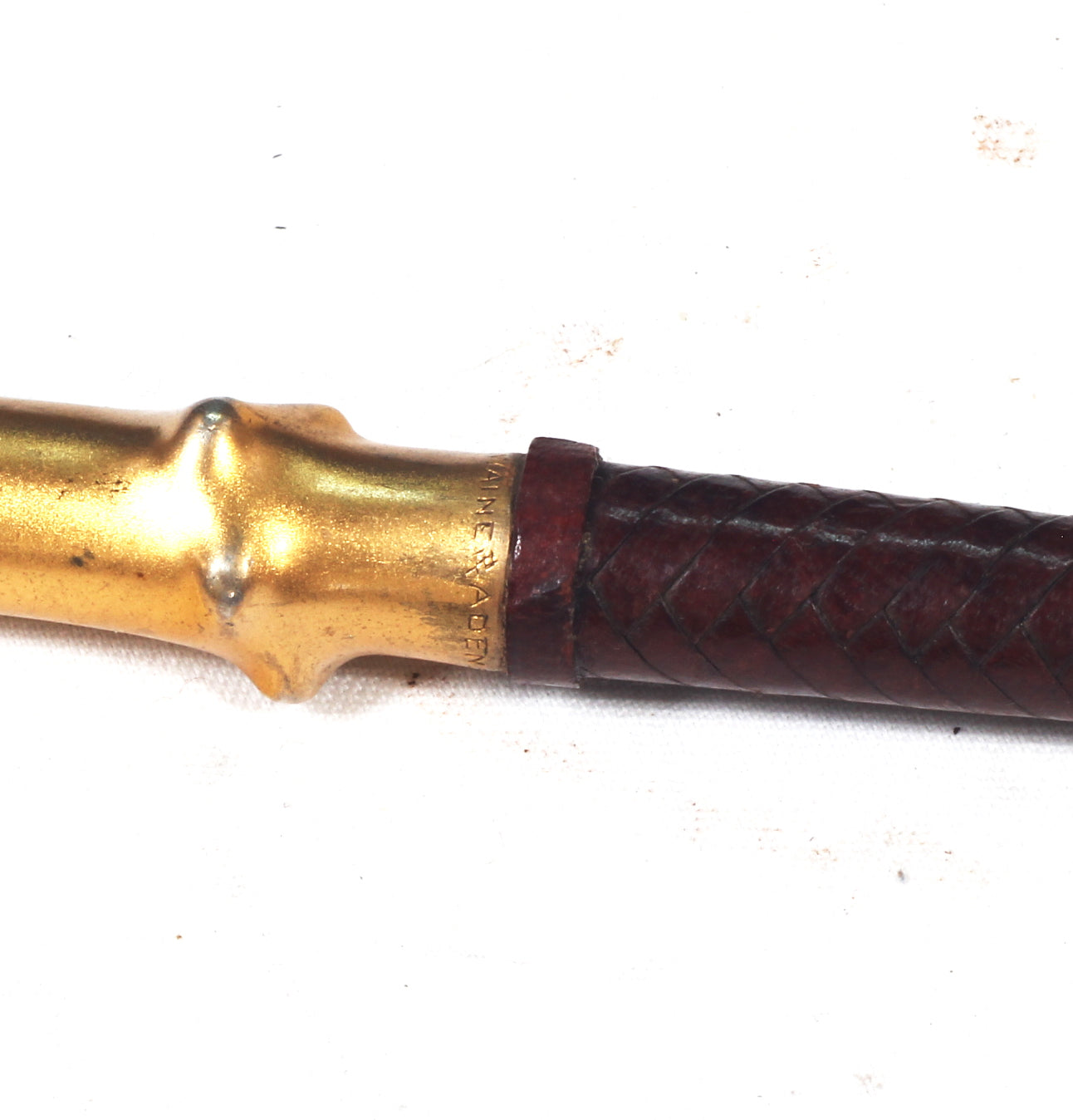 Swaine & Adeney Riding Whip with Silver Gilt "Holly" Handle